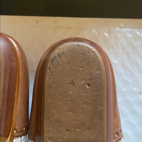 Etienne Aigner Brown and Cream Woven Tassel Loafers - Picture 7 of 12